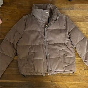 Women’s Hollister Brown Corduroy Puffer Jacket